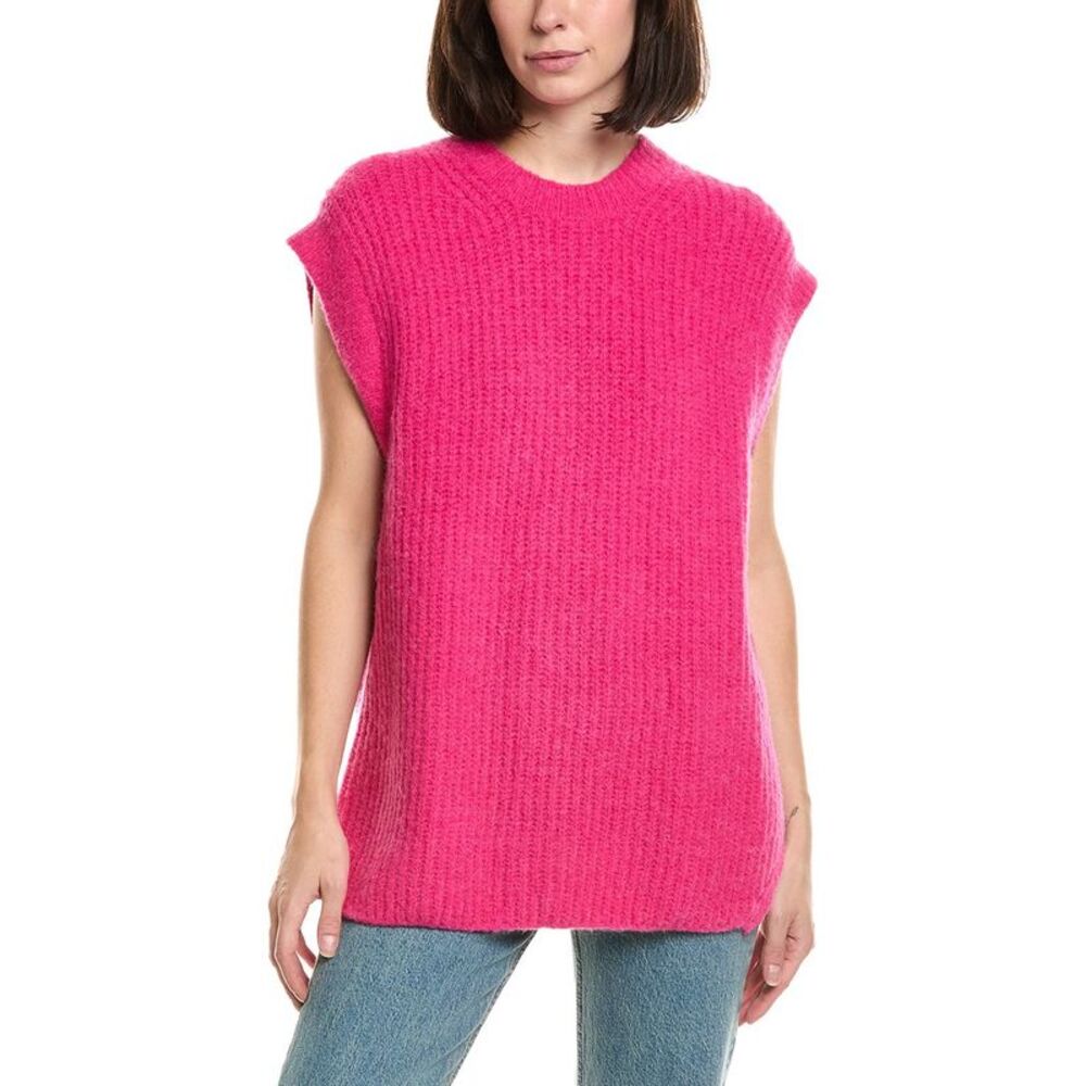 Labiz Womens  Wool & Alpaca-Blend Sweater Vest, Pink